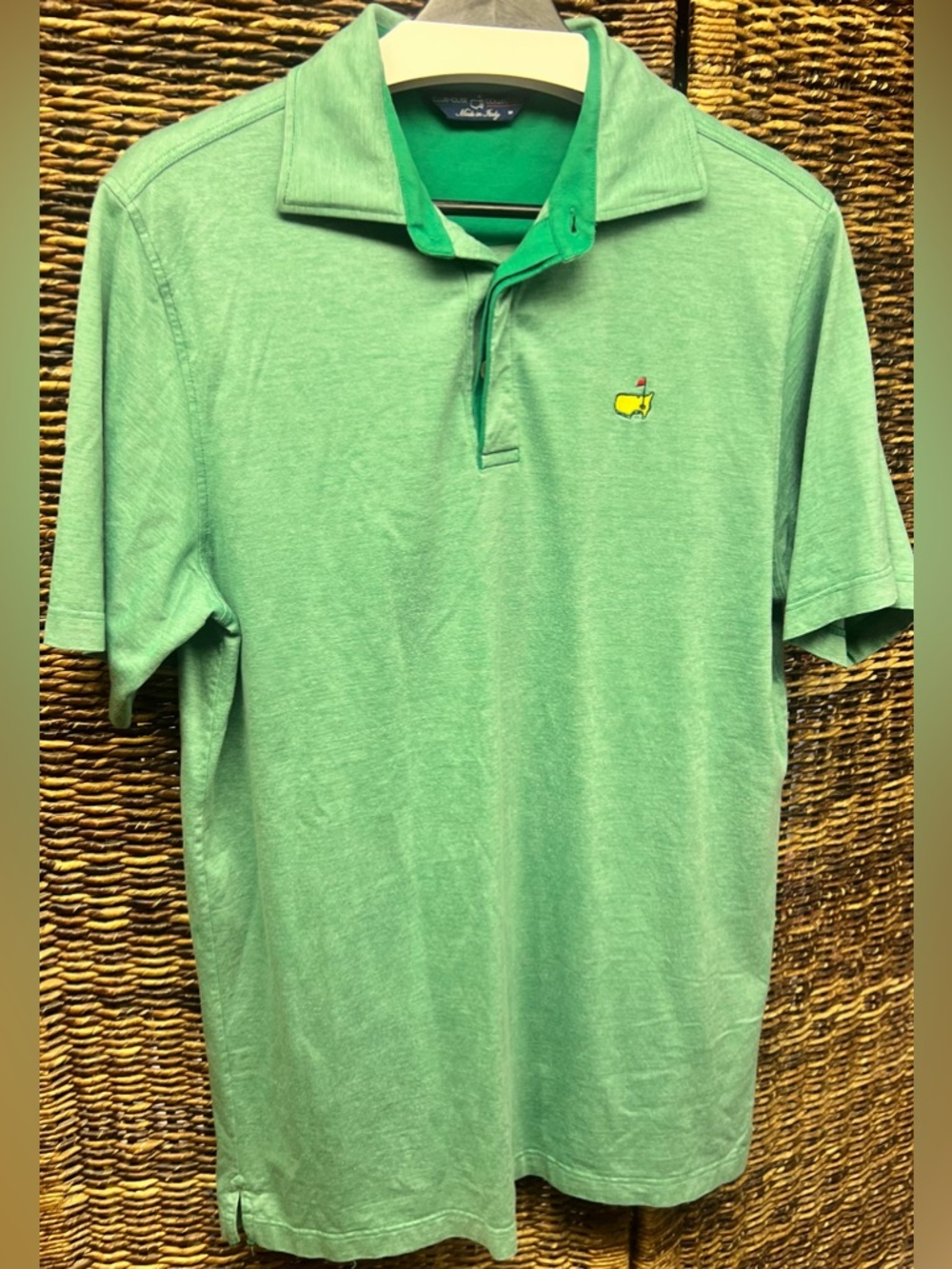 Masters- Clubhouse Collection- Green‎ Polo with Yellow Logo- Medium